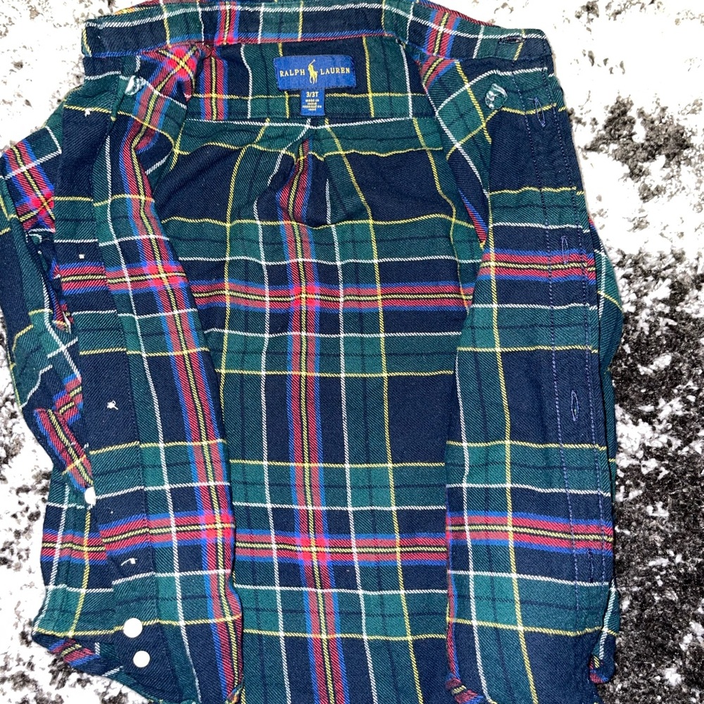 Toddler boys Ralph Lauren plaid Button up - 3T